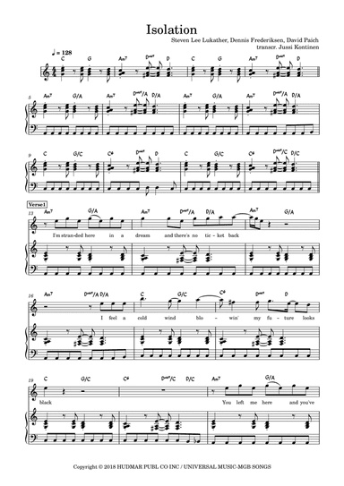 Isolation (arr. Jussi Kontinen)