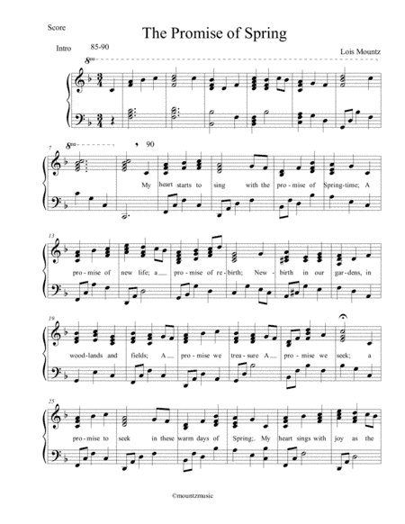 The Promise of Spring for Piano/Keyboard