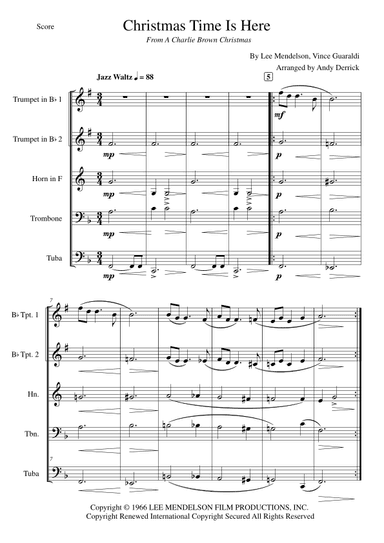 Christmas Time Is Here (arr. Andy Derrick)