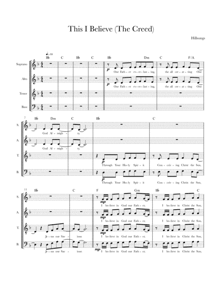 This I Believe (the Creed) (arr. S McLoughlin)