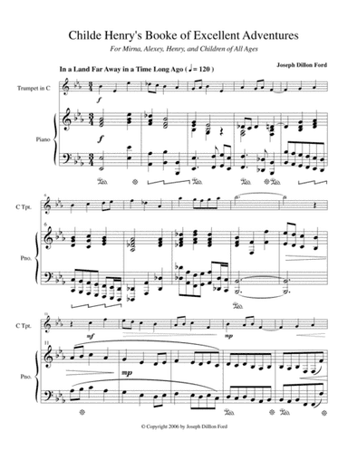 Childe Henry's Booke of Excellent Adventures for Trumpet in C and Pianoforte