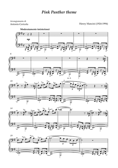 The Pink Panther (arr. Antonio Cericola)