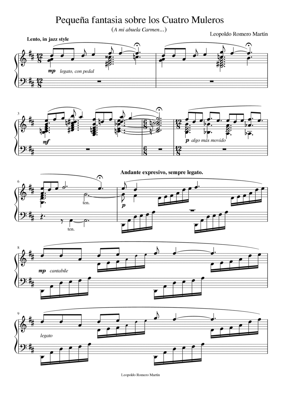 Los Cuatro Muleros (arr. Leopoldo Romero Martín)