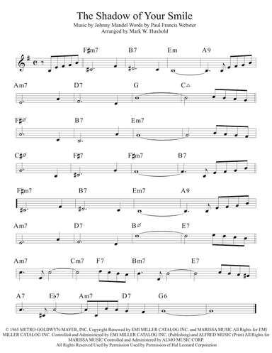 The Shadow Of Your Smile (arr. Mark W. Huxhold)