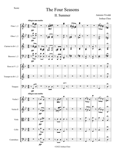 The Four Seasons: Summer (arr. Joshua Choe)