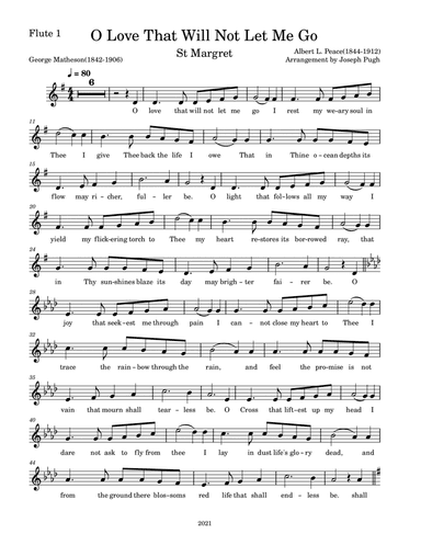 O Love That Will Not Let Me Go (flute duet) (arr. Joseph Pugh)