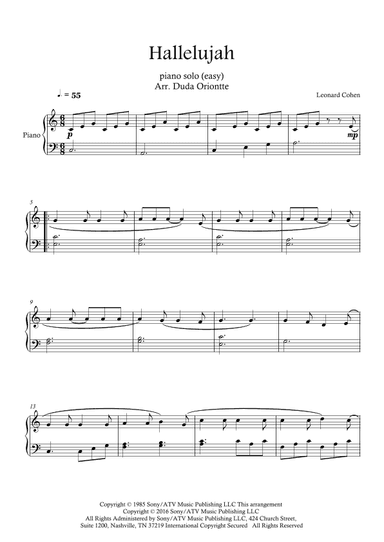 Hallelujah (arr. Duda Oriontte)