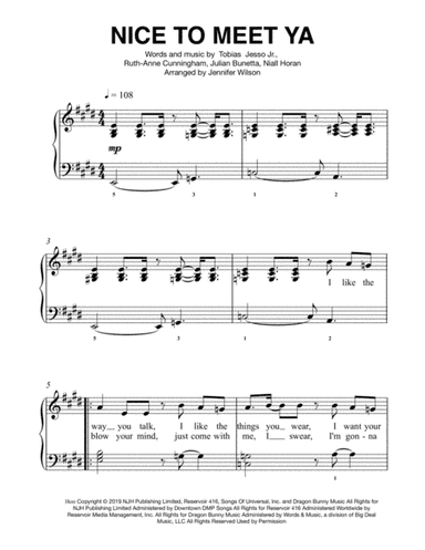 Nice To Meet Ya (arr. Jennifer Wilson)