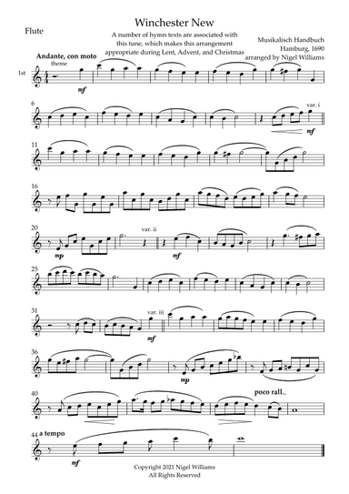 Winchester New (arr. Nigel Williams)