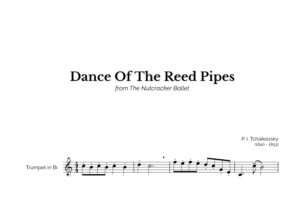 Dance Of The Reed Pipes for Easy Trumpet Solo (arr. Marcos Soares)