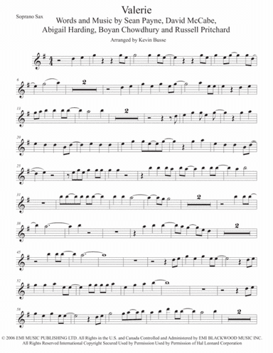 Valerie (arr. Kevin Busse)