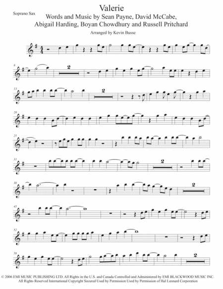 Valerie (arr. Kevin Busse)