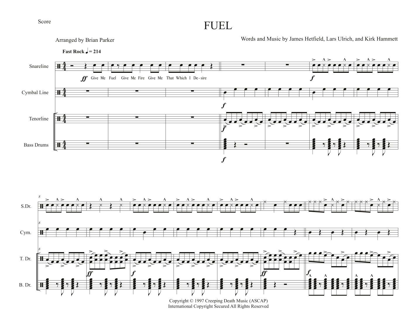 Fuel (arr. Brian Parker)