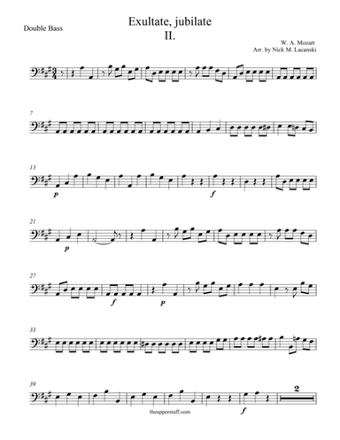 Exultate jubilate Second Movement Alleluia (arr. Nick Lacanski)