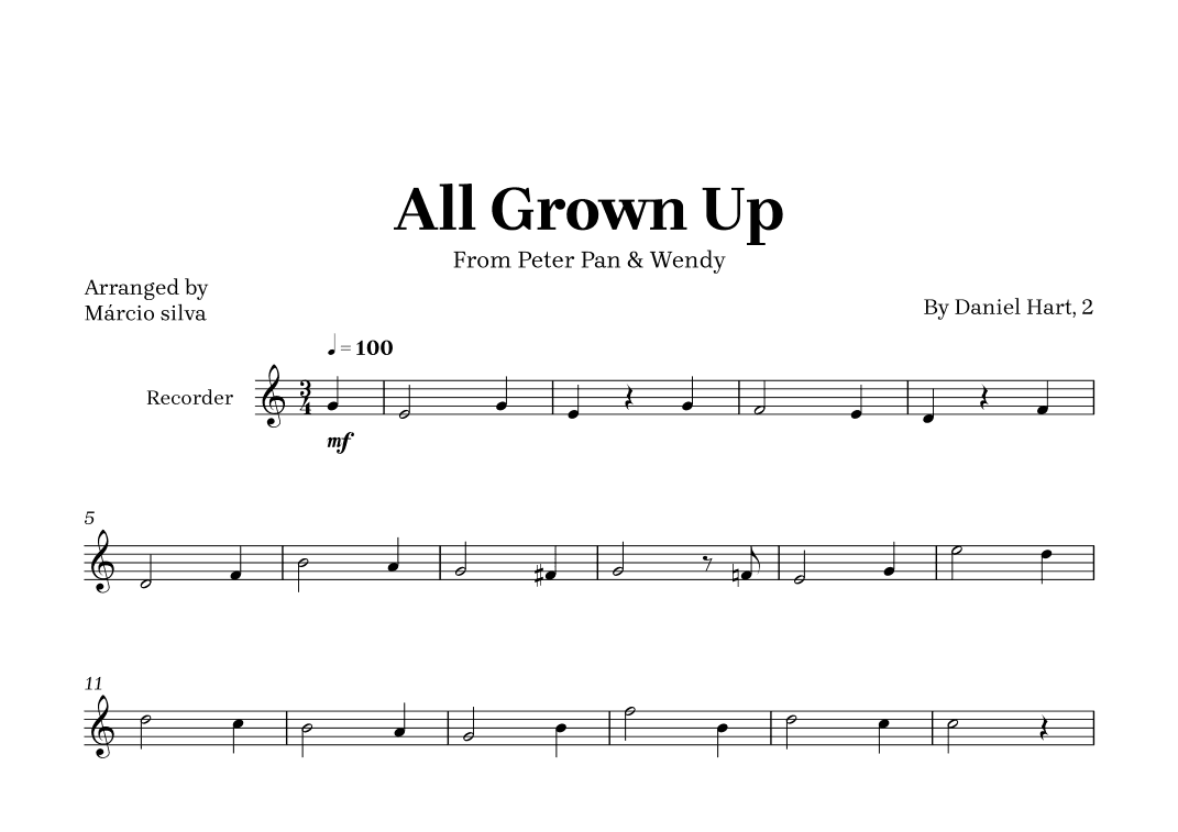 All Grown Up (arr. Márcio Silva)