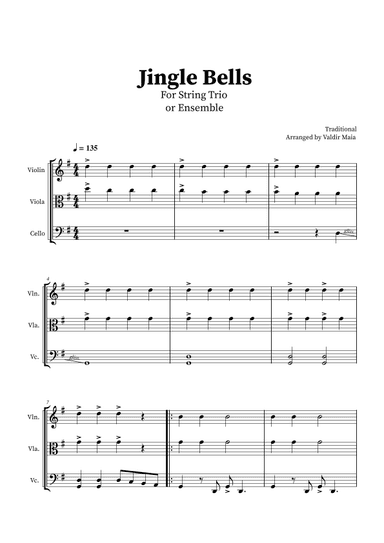Jingle Bells - String Trio (arr. Valdir Maia)