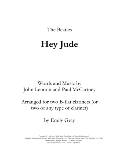 Hey Jude (arr. Emily Gray)