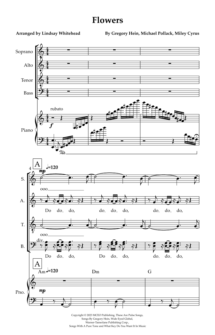 Flowers (arr. Lindsay Whitehead)