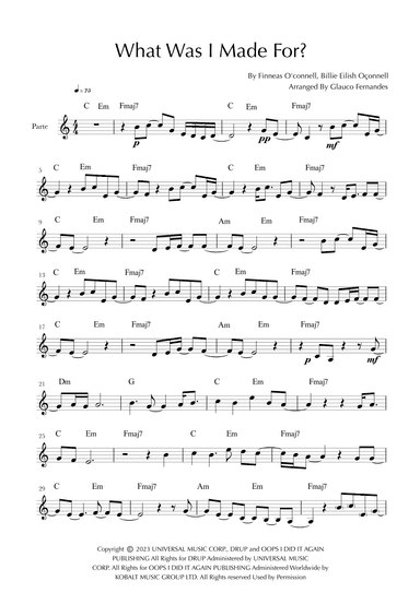 What Was I Made For? (arr. Glauco Fernandes)