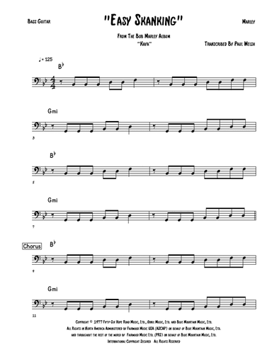 Easy Skanking (arr. Accubass)