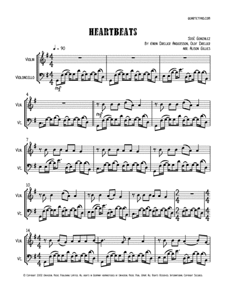 Heartbeats (arr. Alison Gillies)