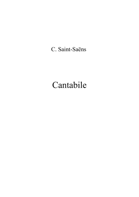 "Cantabile" from "Samson and Delilah"