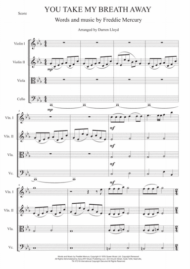 You Take My Breath Away (arr. Darren Lloyd)