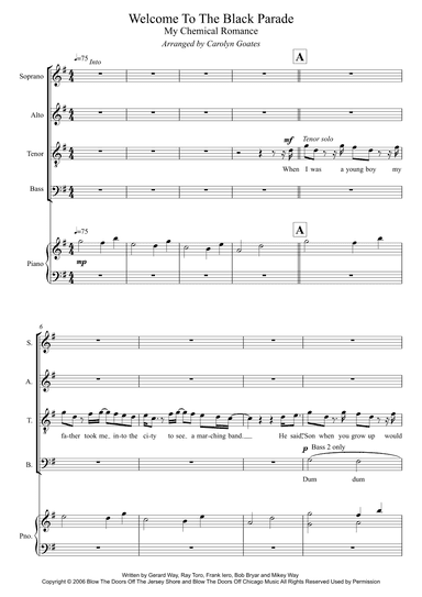 Welcome To The Black Parade (arr. Carolyn Goates)