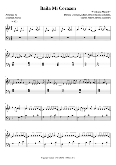 Baila Mi Corazon (arr. Eskander Aceval)