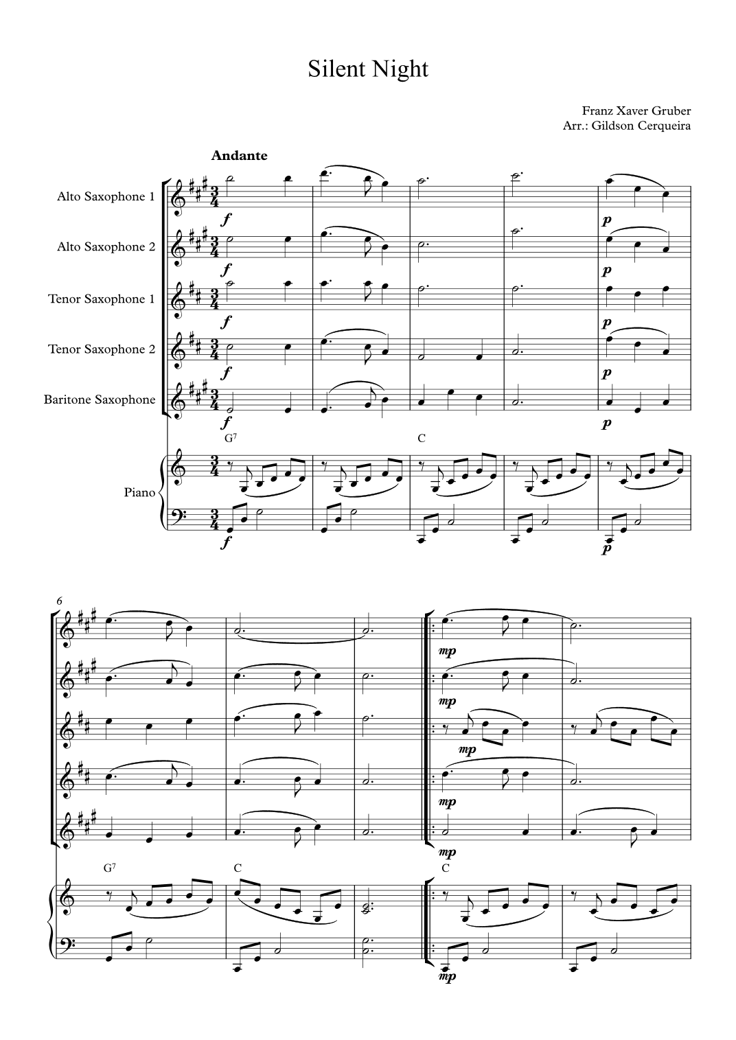 Silent Night (arr. Gildson Cerqueira)