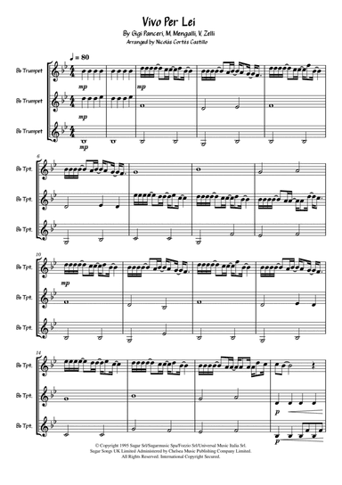 Vivo Per Lei (arr. Nicolás Cortés Castillo)