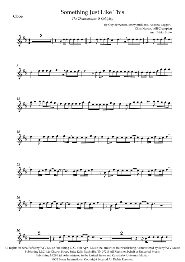 Something Just Like This (arr. Fabio Britto)