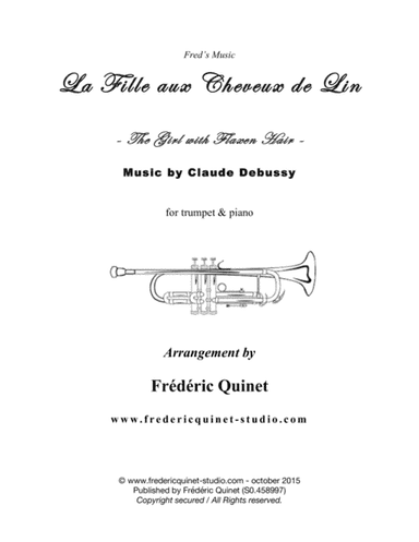 The Girl with Flaxen Hair for trumpet and piano (arr. Frederic Quinet)