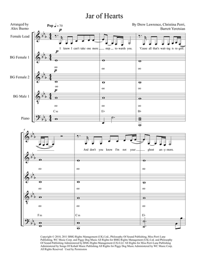Jar Of Hearts (arr. Alex Buono)