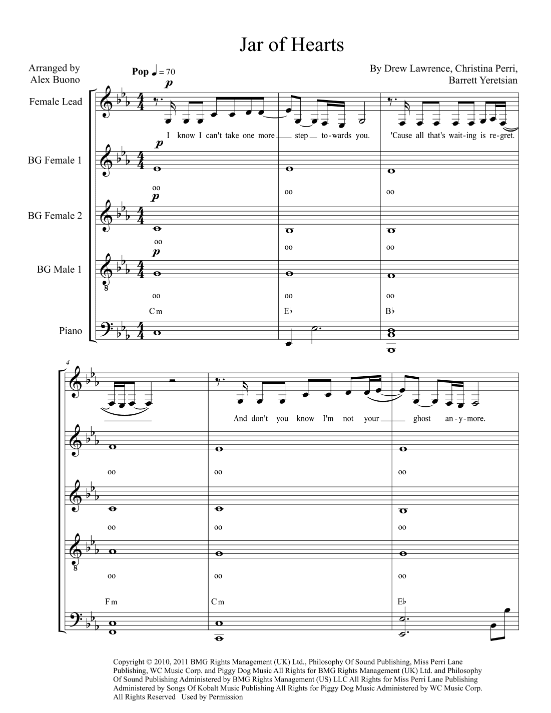 Jar Of Hearts (arr. Alex Buono)
