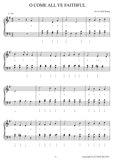 O COME ALL YE FAITHFUL (arr. Le Nhat Quang)