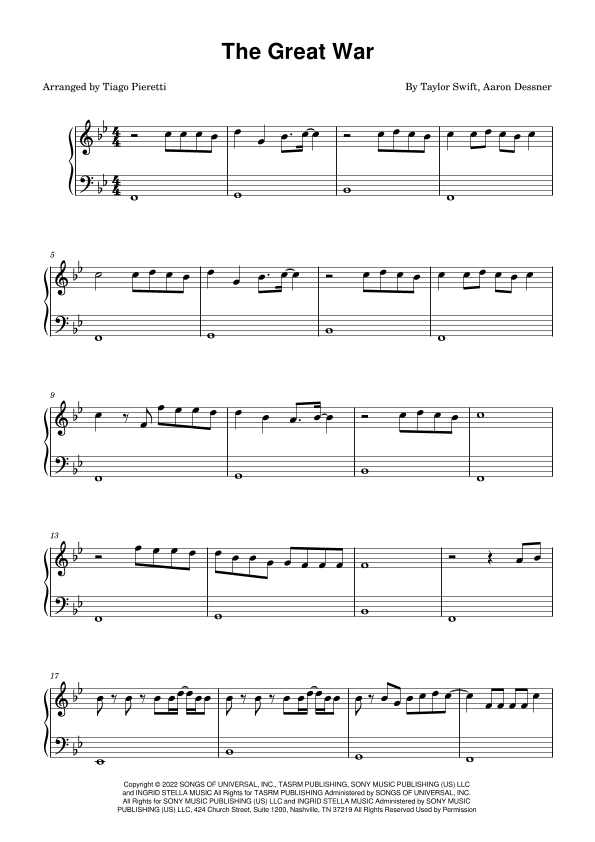 The Great War (arr. Tiago Pieretti)