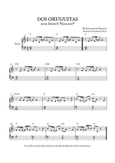 Dos Oruguitas (arr. Kleberson Buzo)