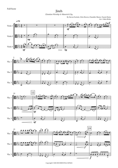Jireh (arr. Fabio Britto)