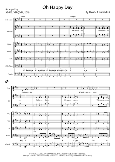 Oh Happy Day (arr. Adriel Verçosa)
