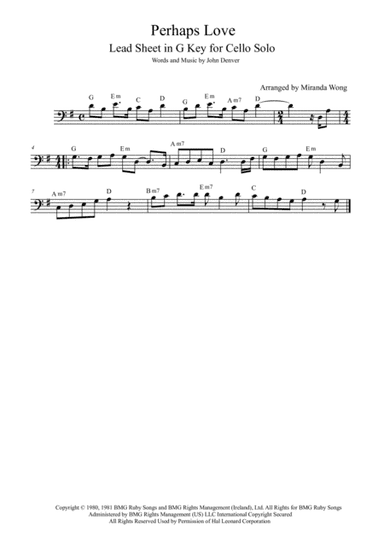 Perhaps Love (arr. Miranda Wong)