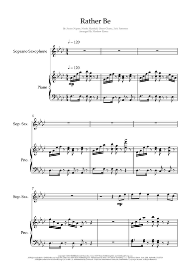 Rather Be (arr. Matthew pyeon)