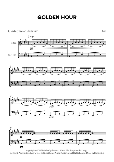 Golden Hour (arr. Cadenza Editions)