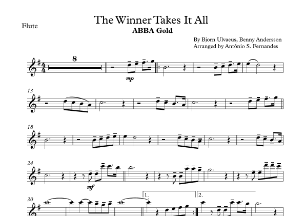 The Winner Takes It All (arr. Antônio S. Fernandes)
