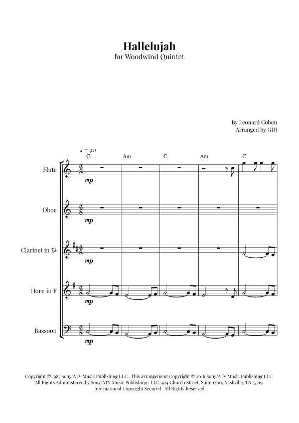 Hallelujah (arr. GDJ)