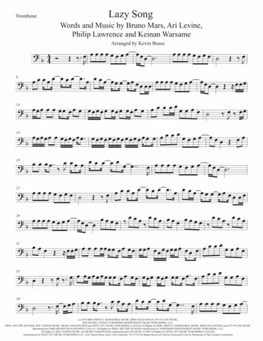 The Lazy Song (arr. Kevin Busse)