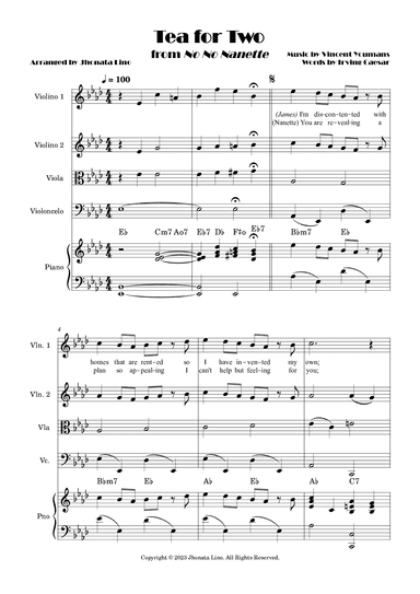Tea For Two (arr. Jhonata Lino)