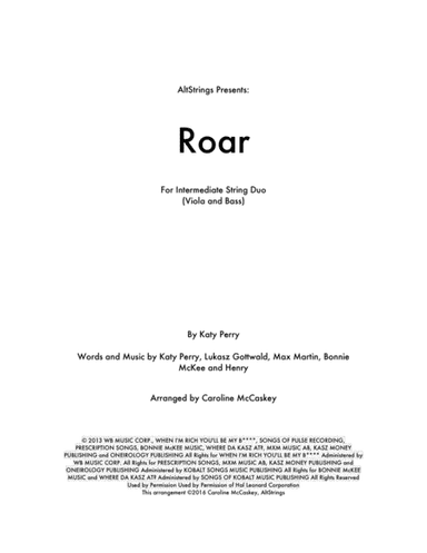 Roar (arr. Caroline McCaskey)