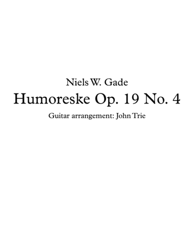 Humoreske - Op. 19 No. 4 (arr. John Trie)