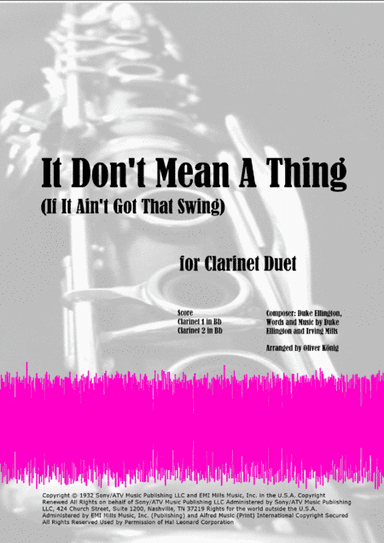 It Don't Mean A Thing (If It Ain't Got That Swing) (arr. Oliver König)